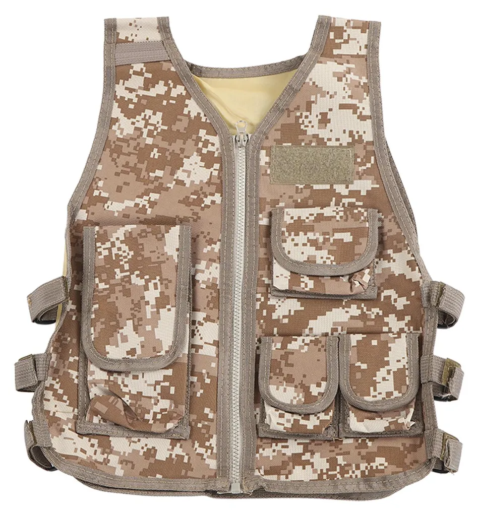 Gilet tactique enfant multi-poches idéal pour randonnée et outdoor