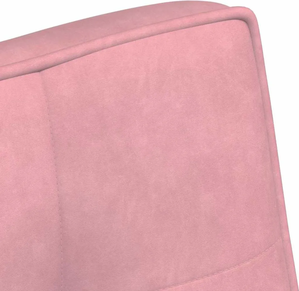 Banc Rose Velours 110x74x84 cm - Solution Assise Confortable et Stable - 7