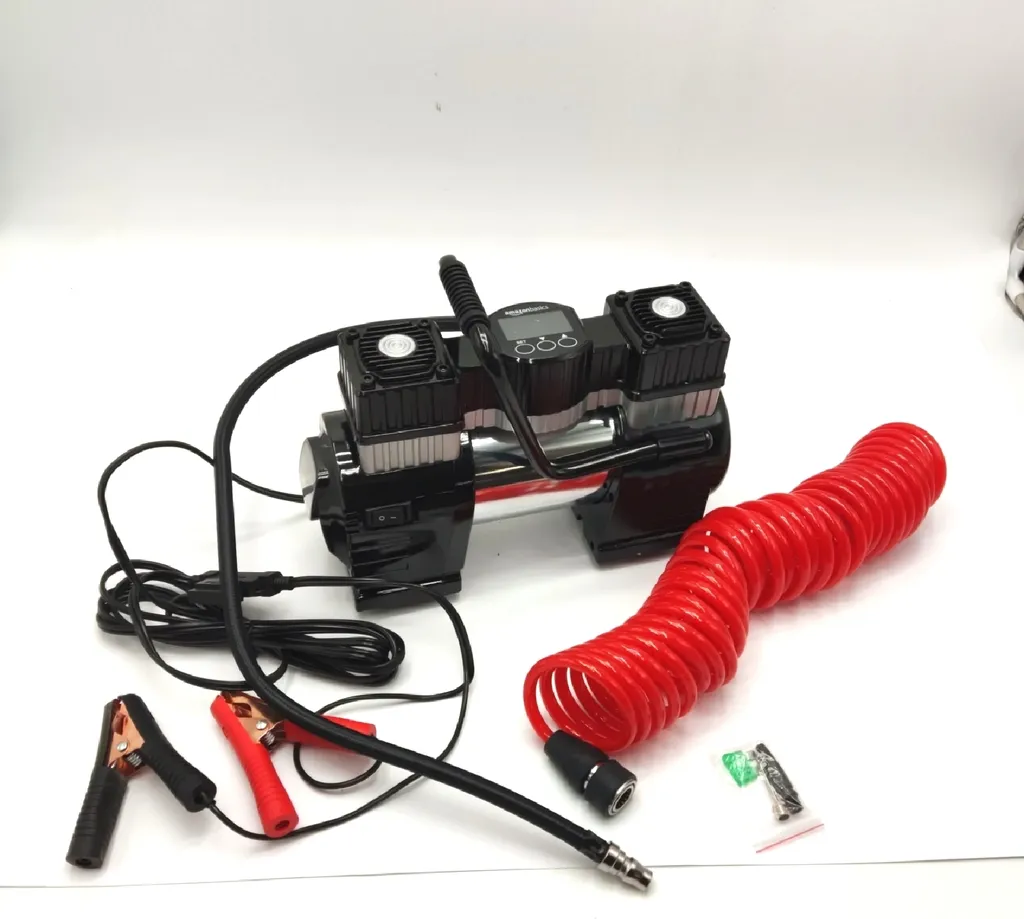 Mini Gonfleur Électrique 12V pour Pneus de Voiture avec Pinces Crocodile