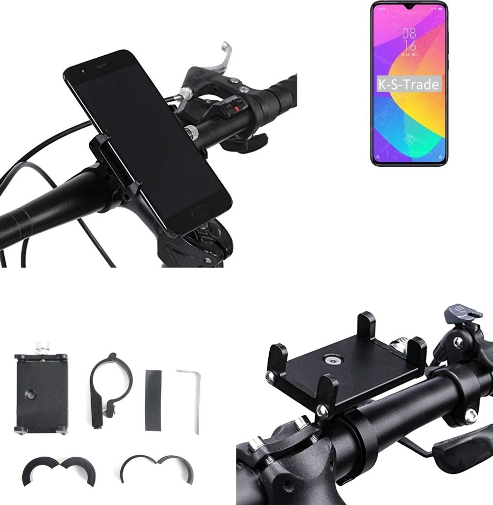 K-S-Trade Handyhalterung für das Fahrrad kompatibel mit Xiaomi Mi CC9 Meitu Edition Halter Lenkstange Fahrradhalterung Motorrad Bike Mount