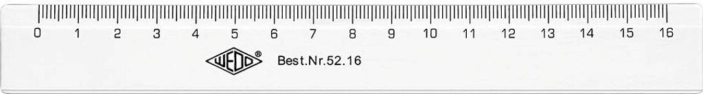 WEDO 52 16 Righello 18,0 cm, trasparente Immagine del prodotto 