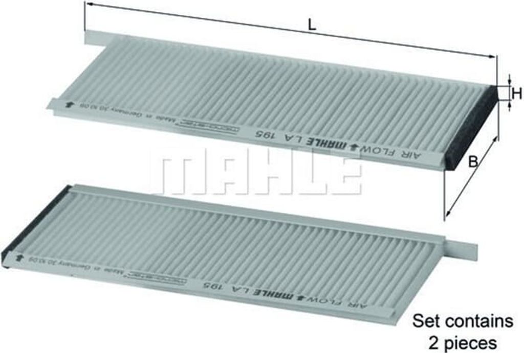 MAHLE Innenraumfilter LA 195/S Pollenfilter für HYUNDAI GETZ (TB)