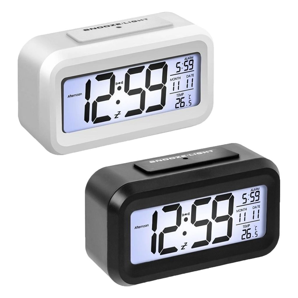 Digitaler Wecker LED Digital Digitaluhr , Digital Tischuhr, Datum Temperatur Alarm Clock, Nachtmodus GLNZ17