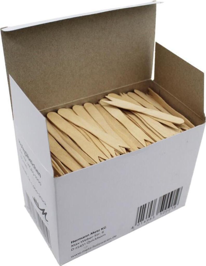 10000x Pommesgabel aus Holz 8,5cm in Naturbraun | Produktbild 