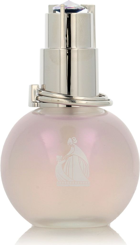 A close-up studio shot of a perfume bottle.
