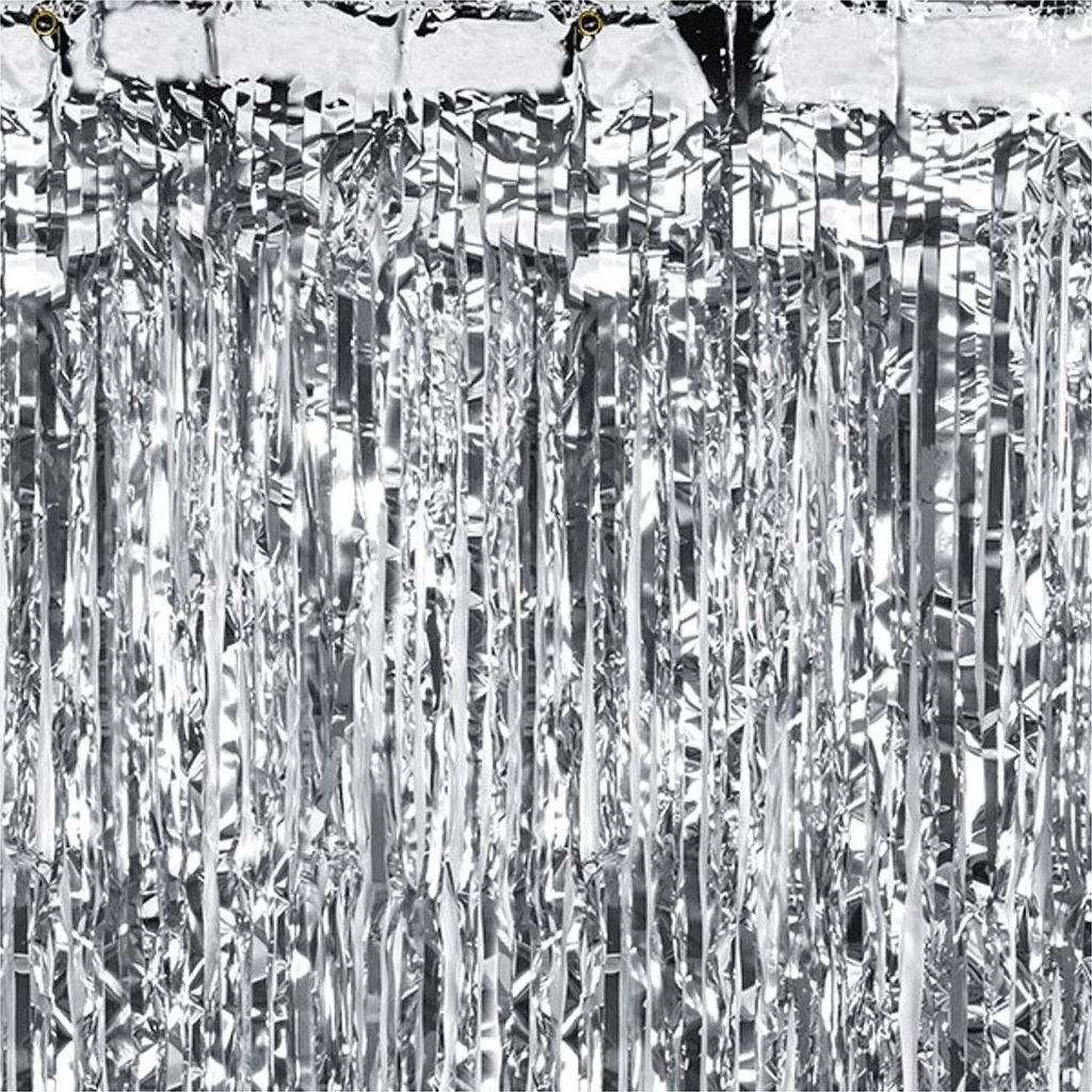 Türvorhang Lametta 90x250cm | Silber Produktbild 