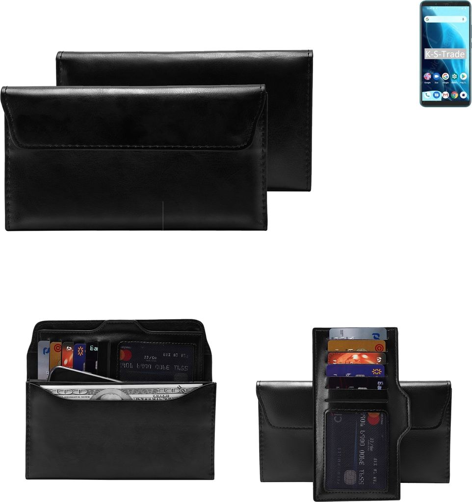 K-S-Trade Handy Hülle kompatibel mit Cubot Note 9 Schutz Hülle Tasche Schutz Case Handytasche Kunstleder schwarz, 1x