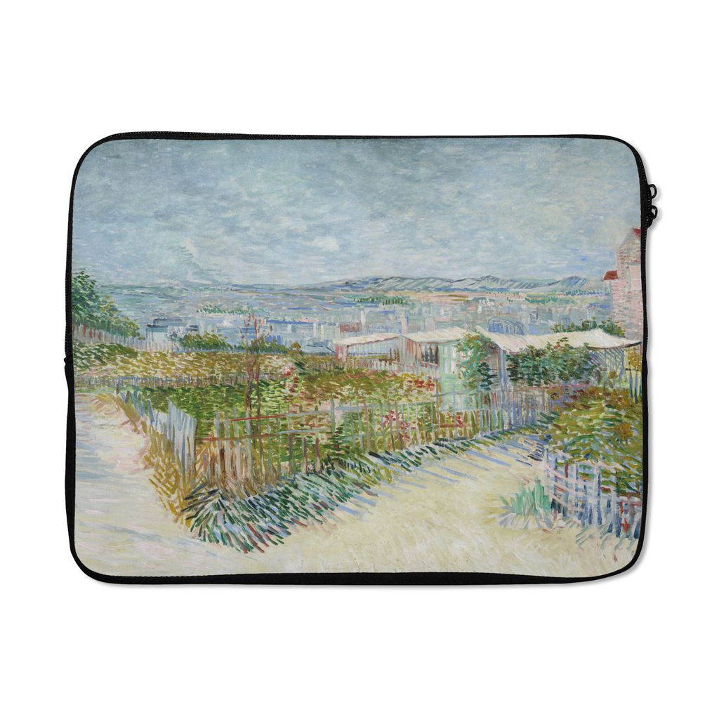 MuchoWow Laptop Hülle 17 Zoll Laptoptasche Montmartre: hinter der Mühle von Galette - Vincent van Gogh - Zipper - Schutzabdeckung