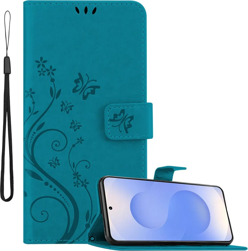 Custodia Samsung S25 Cadorabo Floral Blue: Trendy & Protettiva