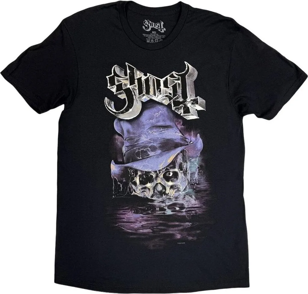 T-shirt Ghost Skeletour 2025 pour Concert - Modèle Noir Admat Taille L