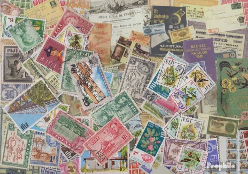 Briefmarken Fidschi-Inseln 200 verschiedene Marken Produktbild 