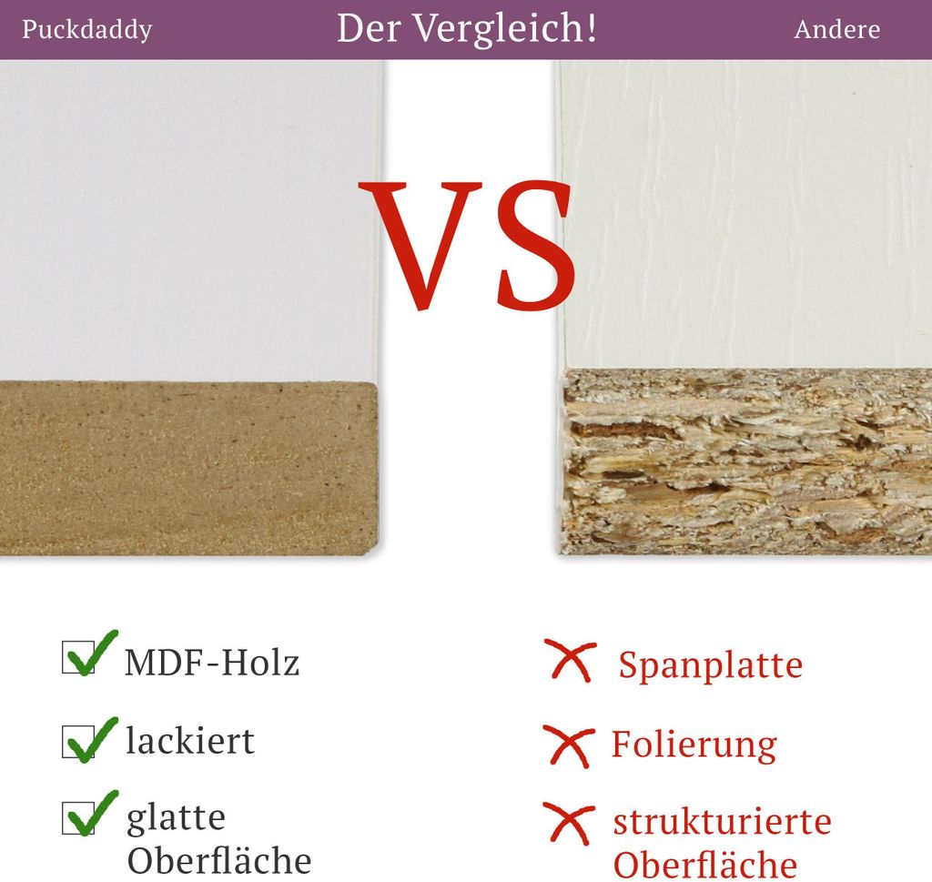 Puckdaddy Wickelaufsatz Matz 159,5x80x10 cm Holz Weiß Wickelauflage für IKEA Hemnes Kommode