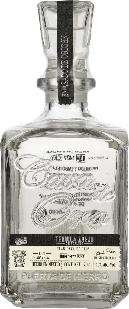 Gran Cava de Oro Tequila AÑEJO CRISTALINO 100% Agave Blu Immagine del prodotto 