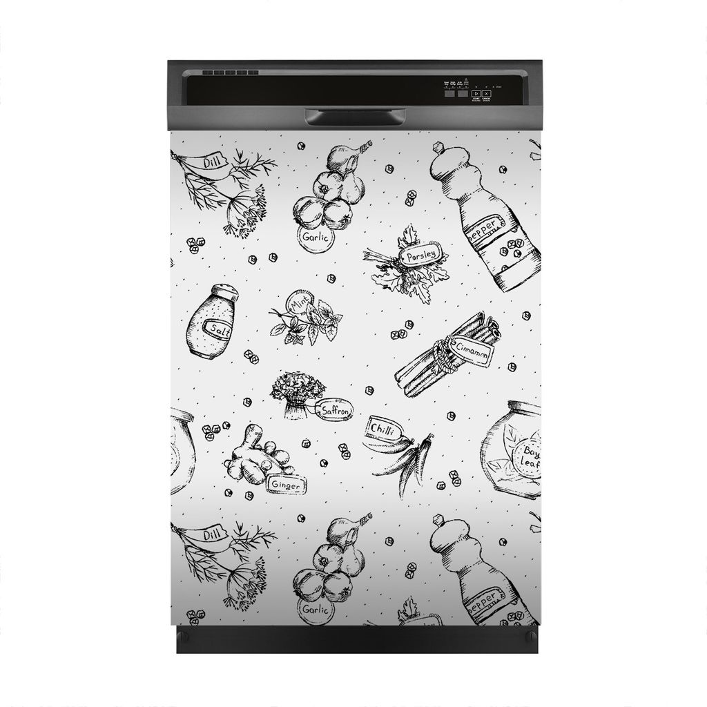 Magnete Dekorative 60x80 cm Küche Magnetmatte Spülmaschine - Gewürzen und Kräutern