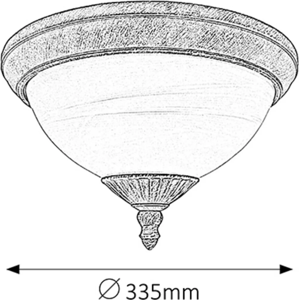 Éclairage terrasse plafonnier Madrid ø335mm or-blanc E27 résistant - 2