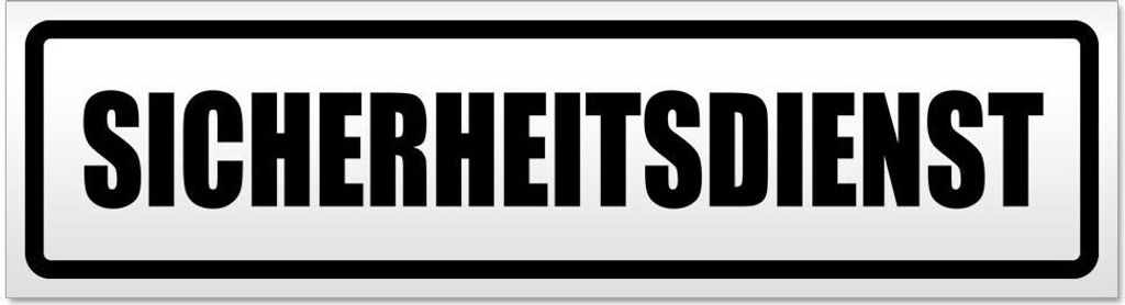 Kiwistar - Autoaufkleber - Schwarz - 30 x 8 cm - Sicherheitsdienst - Hinweis Aufkleber Sticker für Auto, Kfz, Fahrrad, PKW, LKW