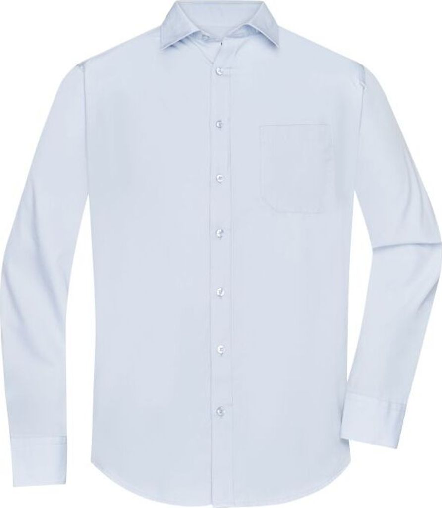 Klassisches Shirt aus pflegeleichtem Mischgewebe light-blue, Gr. 4XL
