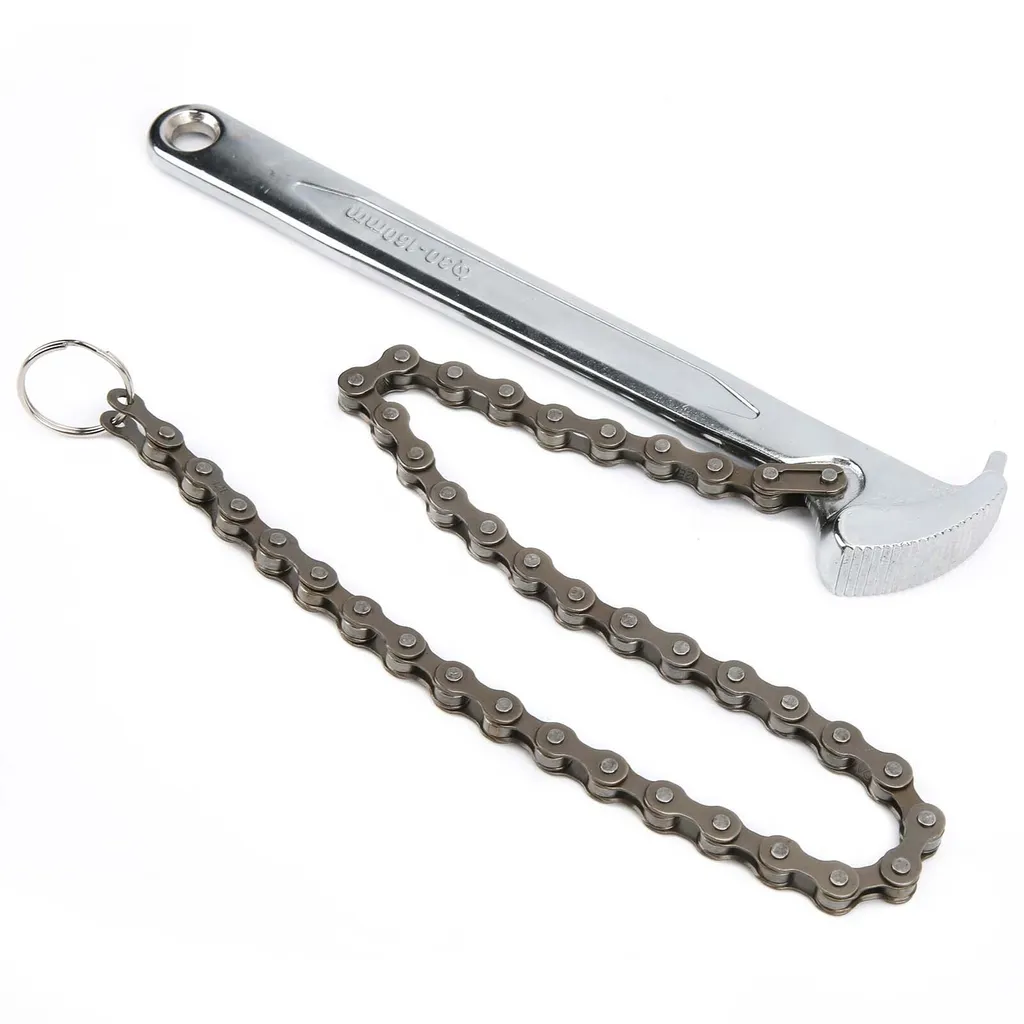 Chiave per Tubi a Catena Reversibile 9" - Acciaio HRC60 Alta Tenuta