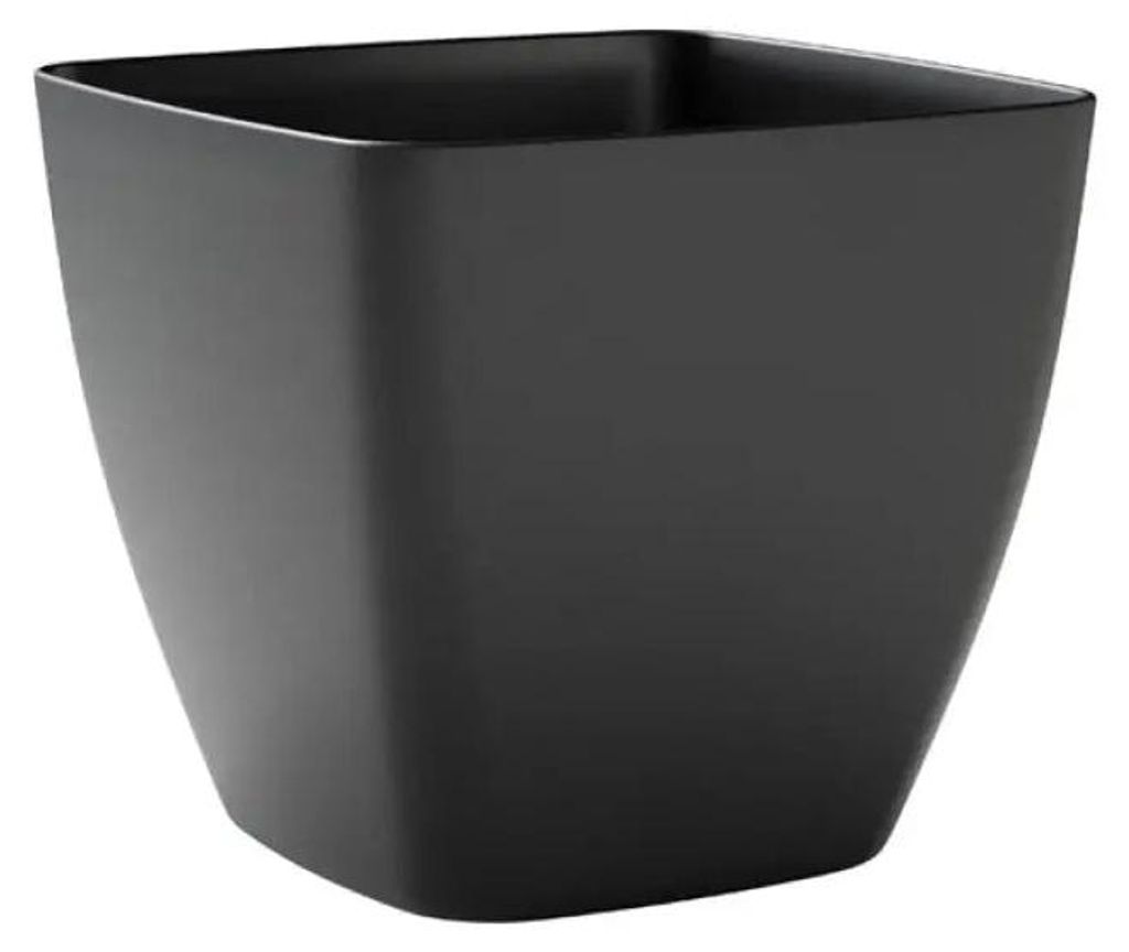 TeraPlast Pflanzgefäße CEYLON Ash anthrazit quadratisch 35 cm - Kunststoff