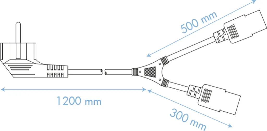 Cavo Splitter Alimentazione LogiLink CP101 CEE7/7 a 2x IEC C13