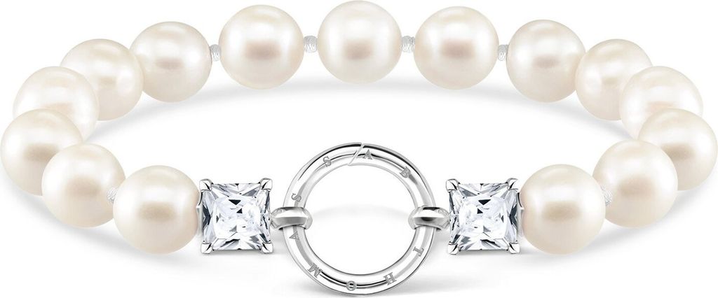 Thomas Sabo Charm-Perlenarmband Weiß, Silber A2072-167-14-L19