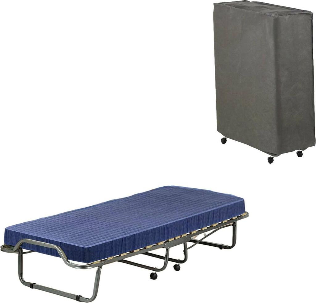 Dmora Klappbett Peccioli Blau, Matratze Inklusive Abnehmbar