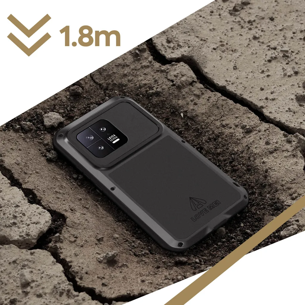 Custodia MEMELOKA Per Xiaomi 13 Con Supporto Pieghevole, Doppio Strato TPU E PC, Protezione Militare Antigraffio, Nero