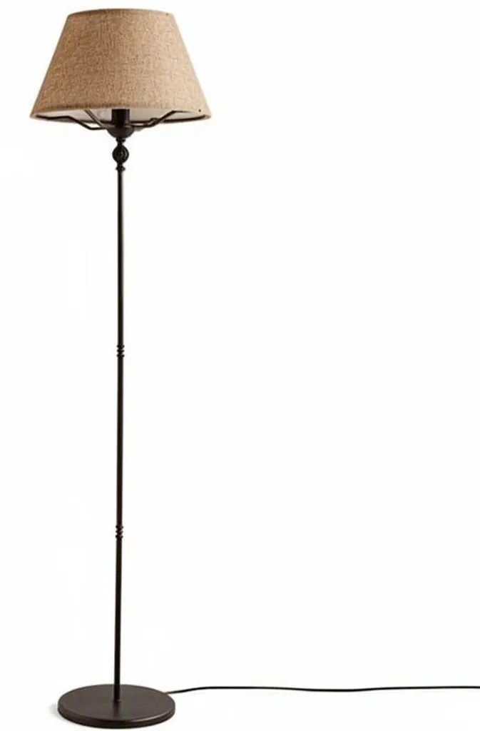 Lampadaire avec corps métallique et tête mobile AYD-3482 Noir Mat