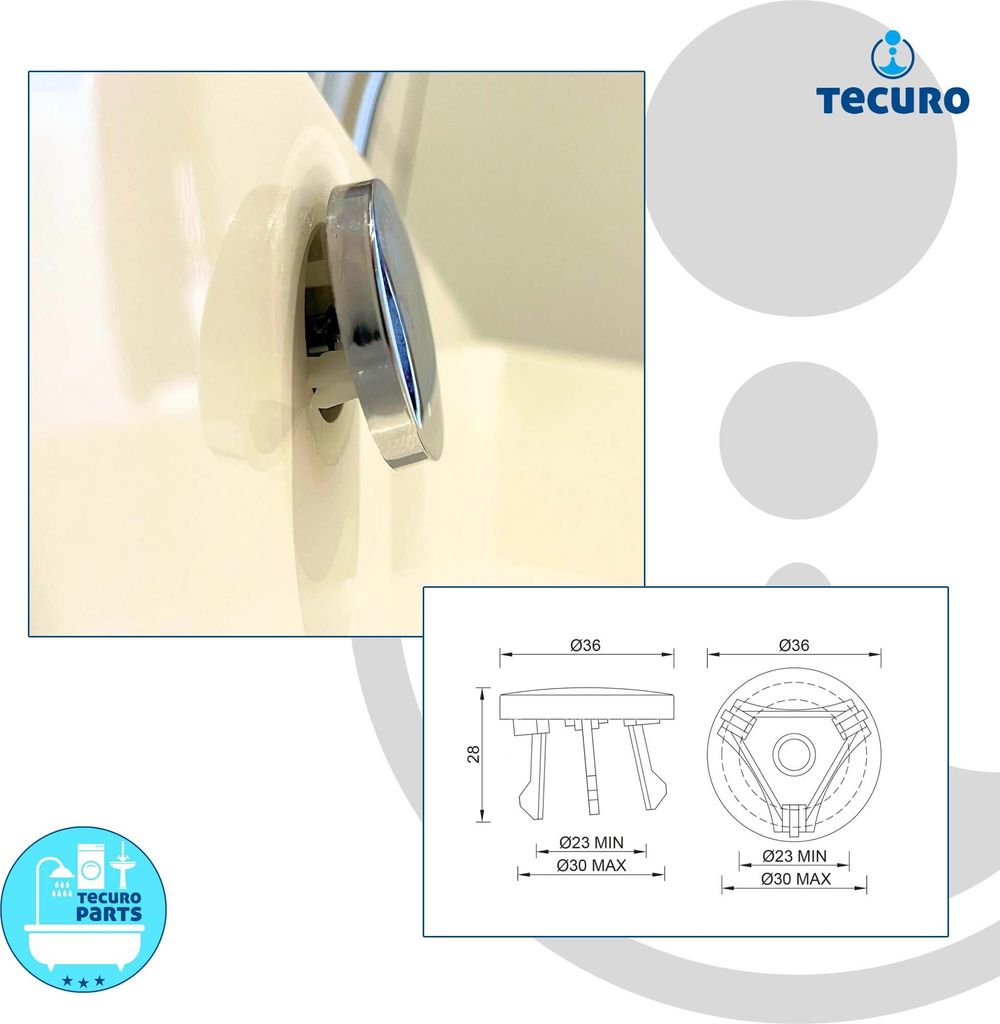 Überlaufblende Für Badewannen | In Silber, Inkl. Schrauben & Montagewerkzeug | Einfacher Austausch In Wenigen Minuten