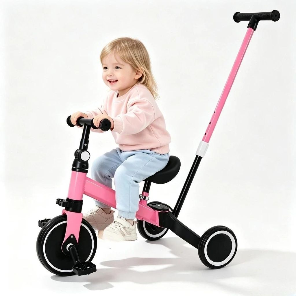 Laufrad Kinder 3 in 1 Wagen Schiebewagen abnehmbare Produktbild 