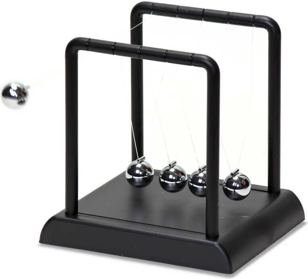 Tobar Berceau de Newton : Pendule de Bureau en Métal Argenté de 12cm