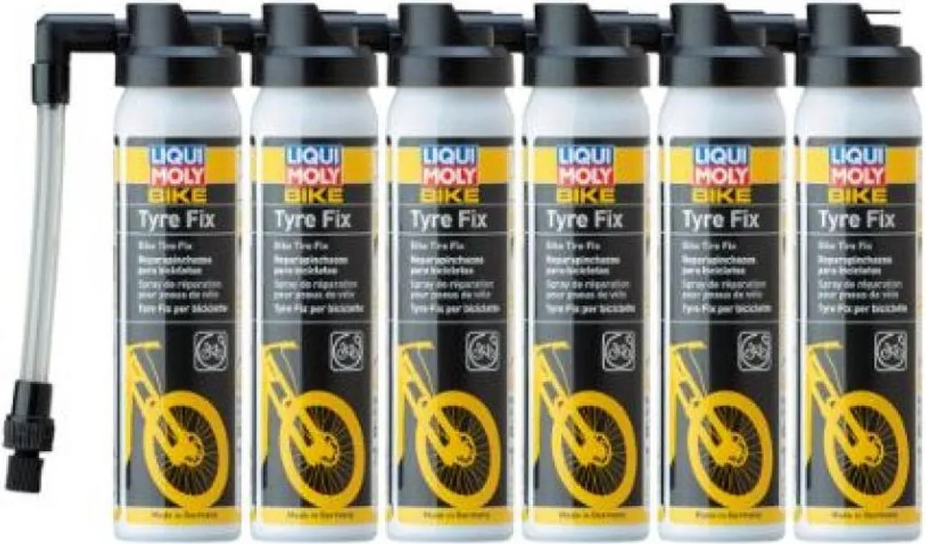 Réparer une crevaison vélo sans démontage - Liqui Moly Tyre Fix 6x