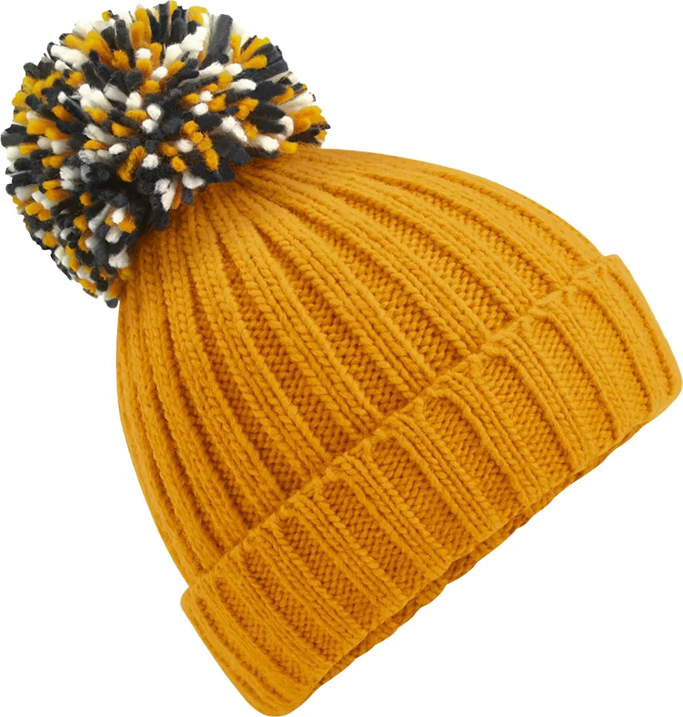 Beechfield RW8269 Cappello Hygge Unisex Giallo Senape con Fodera Shearling