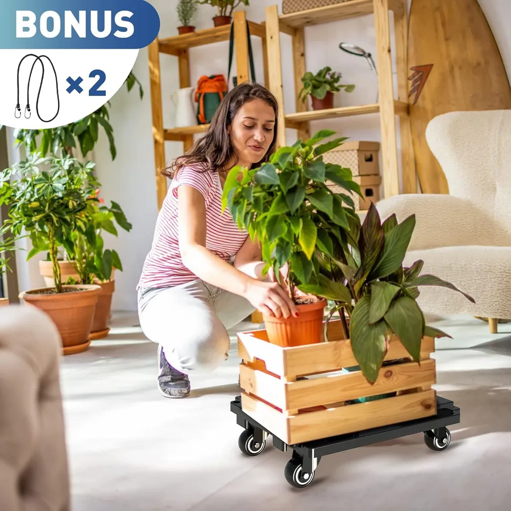 Support roulant extensible 200 kg pour mobilier et cartons - 2
