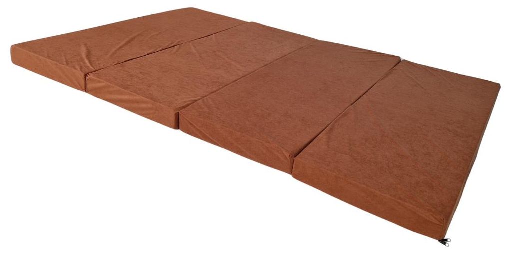 Natalia Spzoo vouwmatras 180x120x8 cm, lichtbruin - 4-delig Productafbeelding 