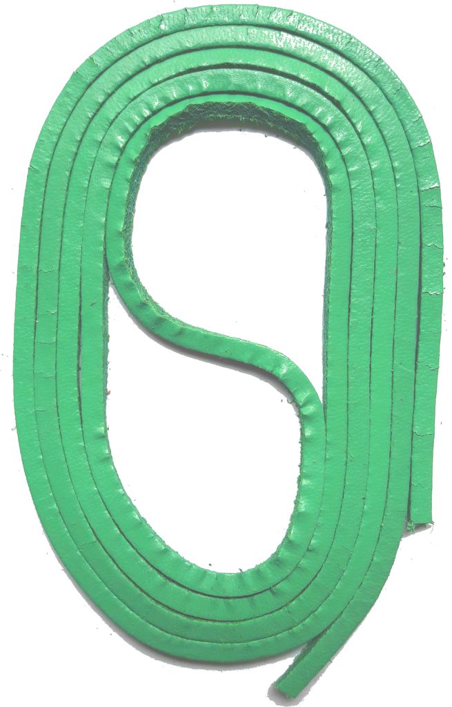 SNORS Ledersenkel - GRÜN - 3mm - echtes Leder