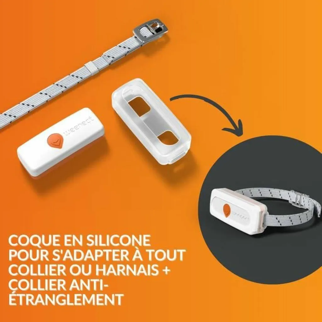Localiser mon Chat avec Weenect XS : GPS Anti-perte sans Limite Blanc