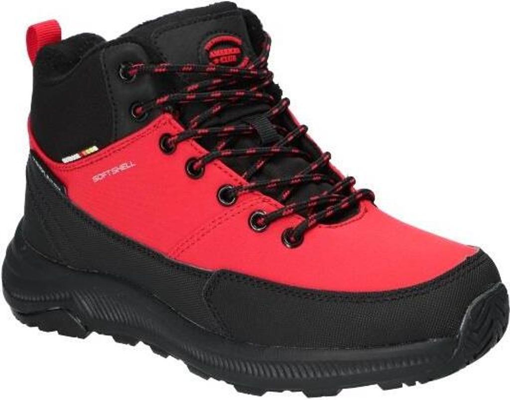 Winterstiefel, Softshell, Tripletex-Membran, Winterschuhe isoliert, rutschfest, Schnürung| American Club, Wt232/24, Rot 38