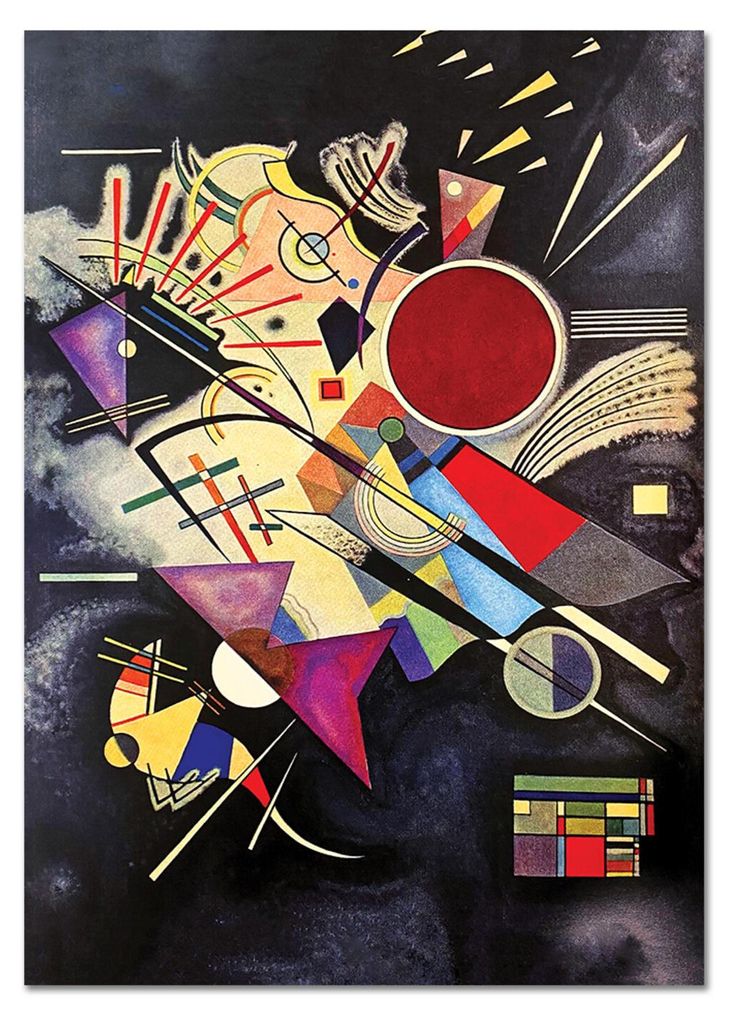 Giallobus - Schwarze Begleitung - Vassily Kandinsky - 100L x 140B cm - Bild - Acrylglas