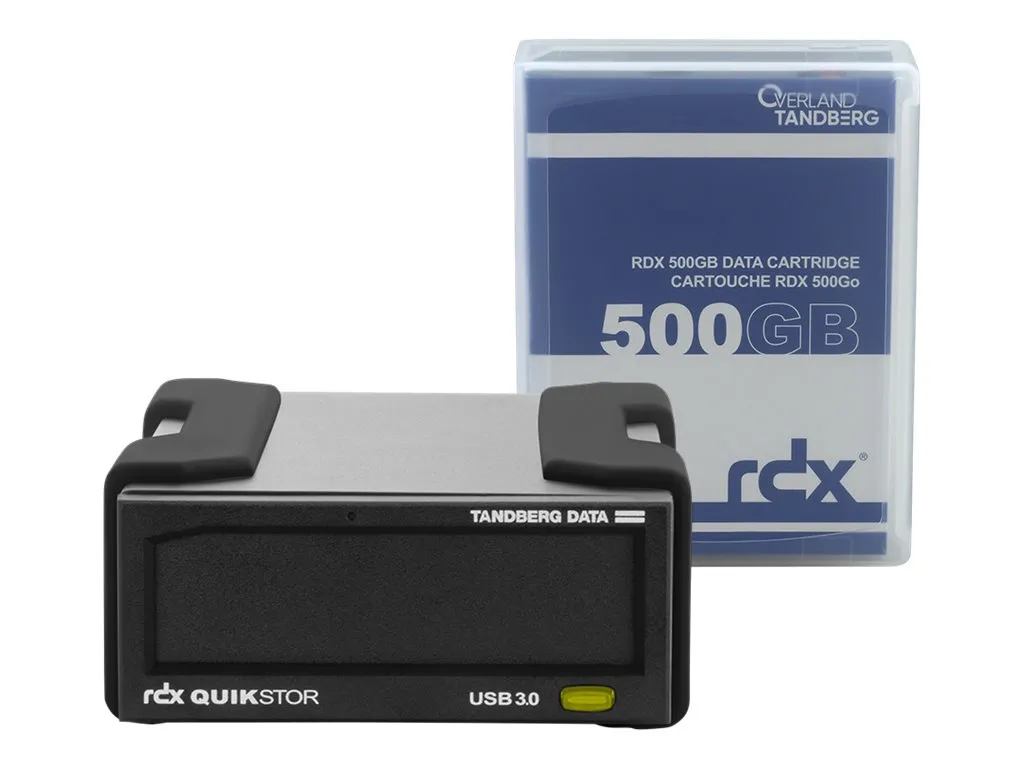Système de Sauvegarde RDX Quikstor Tandberg 500GB USB avec Cartouche