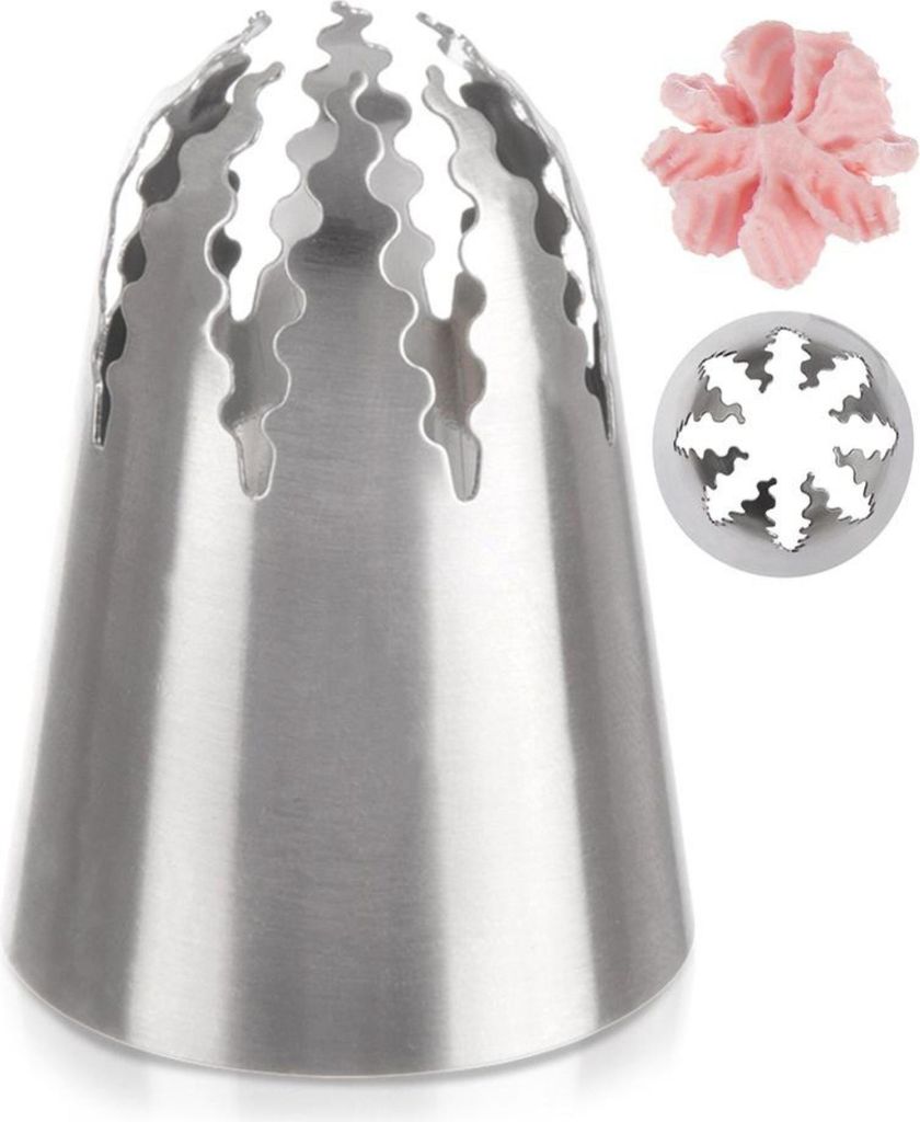 Orion | Spritztülle - Russische Tülle - aus Edelstahl - Dekoration von Kuchen - Spülmaschinenfest - Sternmotiv