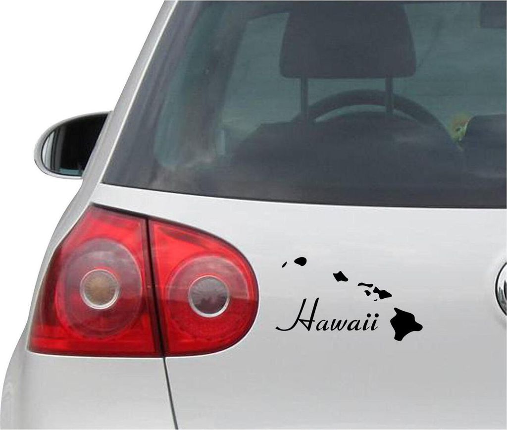 Aufkleber / Autoaufkleber - JDM - Die cut - HAWAII - Tropical Islands - Auto, Truck, Notebook, Laptop - schwarz - 190mm x109mm