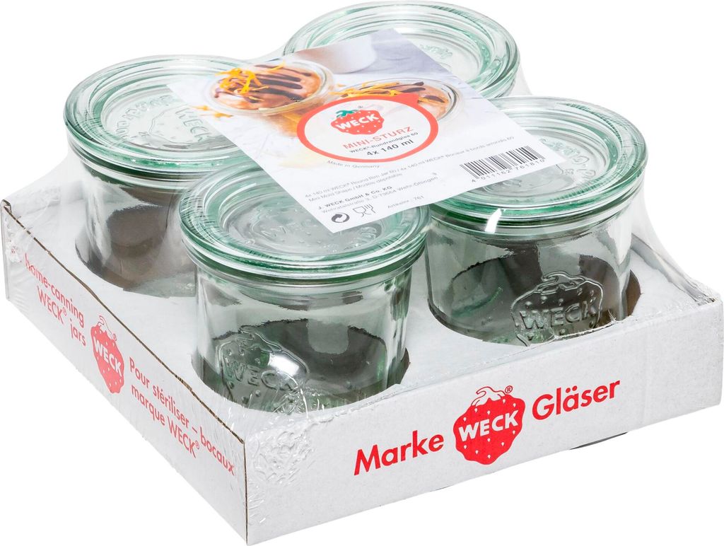 WECK Mini-Sturzglas 140ml 4er Pack