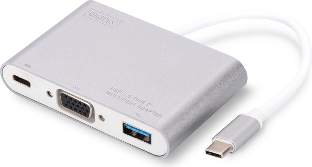DIGITUS USB 3.0 VGA Multiportadapter weiß Produktbild 