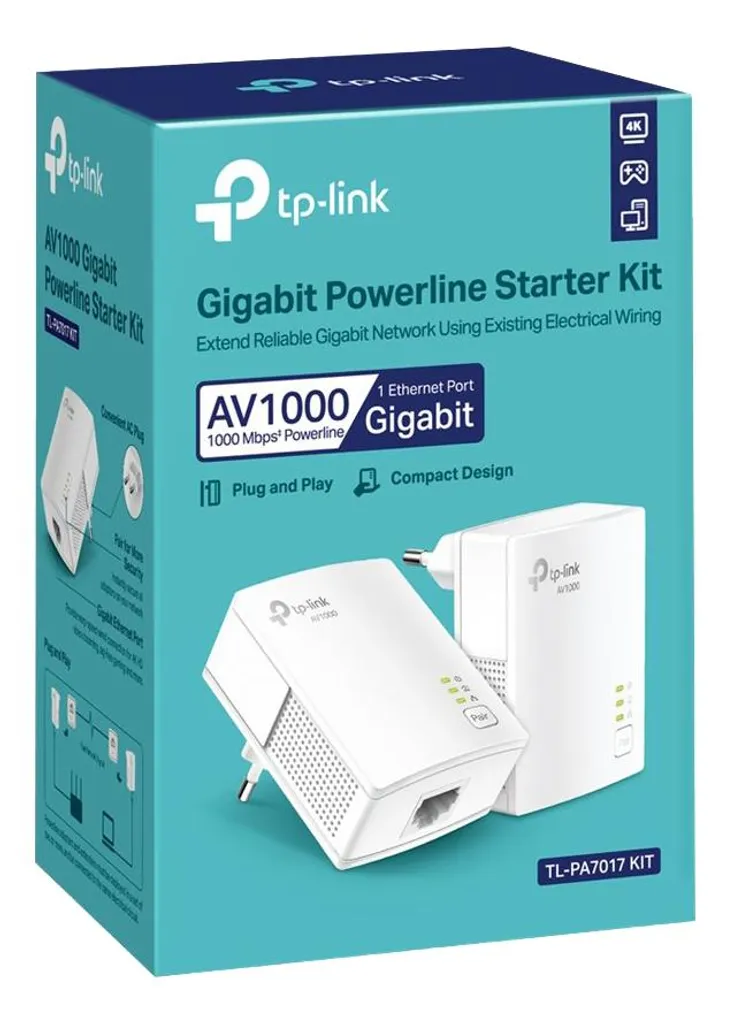 Kit CPL pour Streaming 4K et Gaming TP-Link 1000 Mbps Ethernet RJ45 - 8