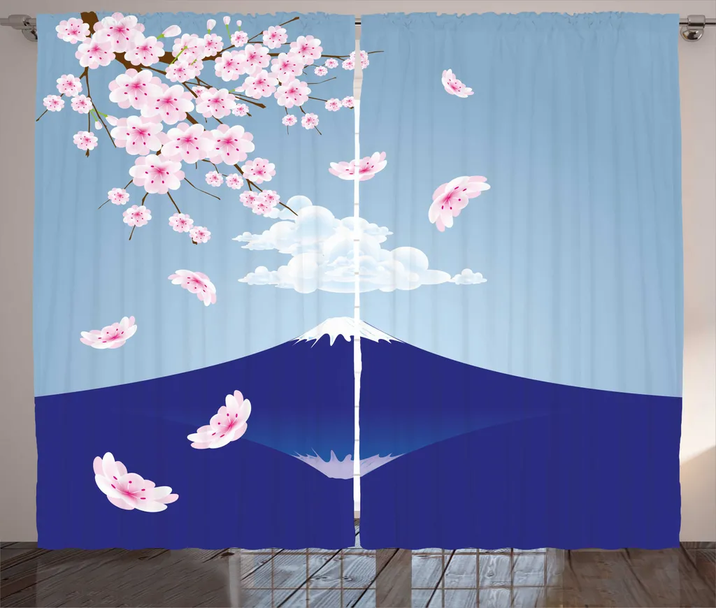 Tende Soggiorno ABAKUHAUS Fiori di Ciliegio 280x245cm Lavanda