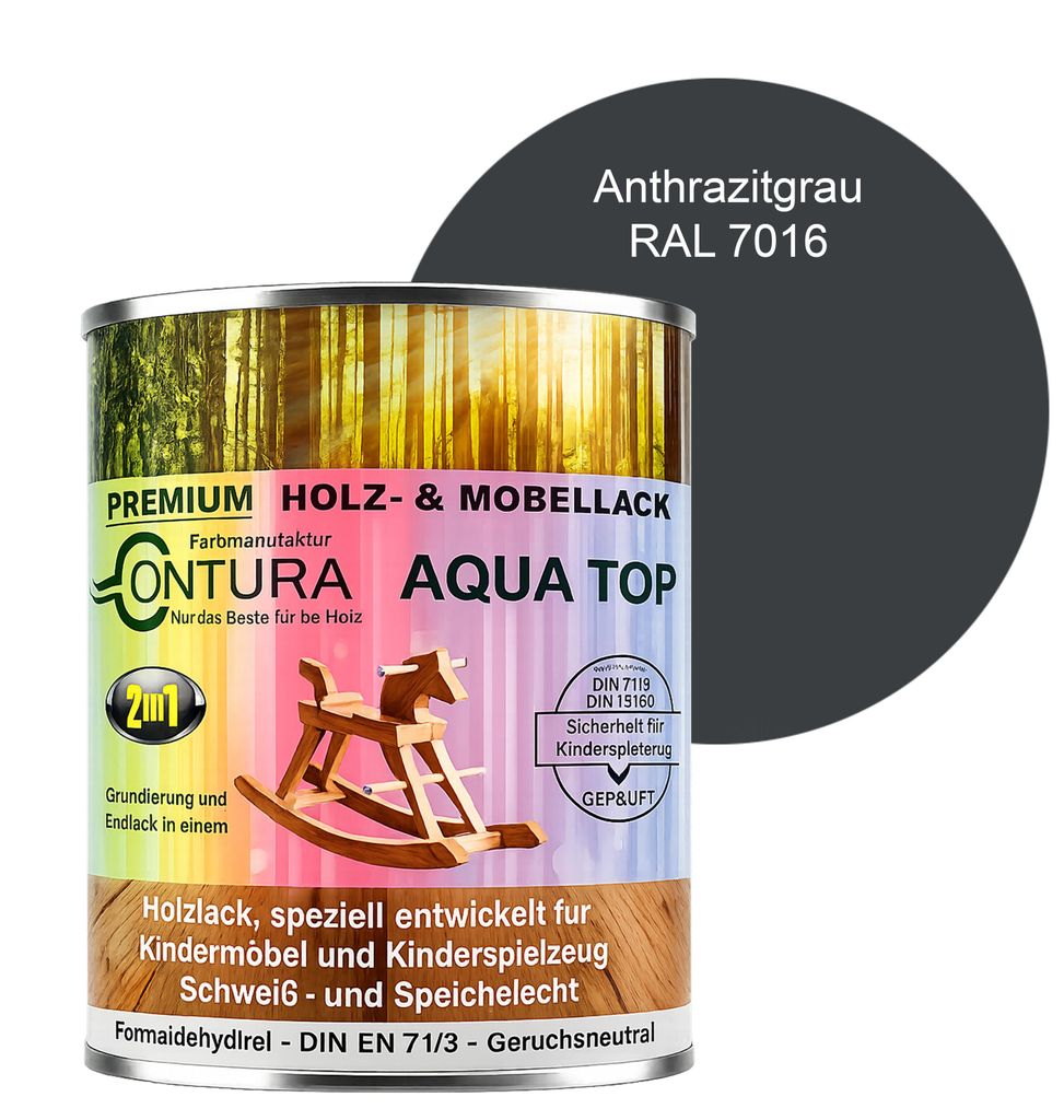 Contura 750ml. Möbellack Lack für Kinderspielzeug Buntlack Produktbild 