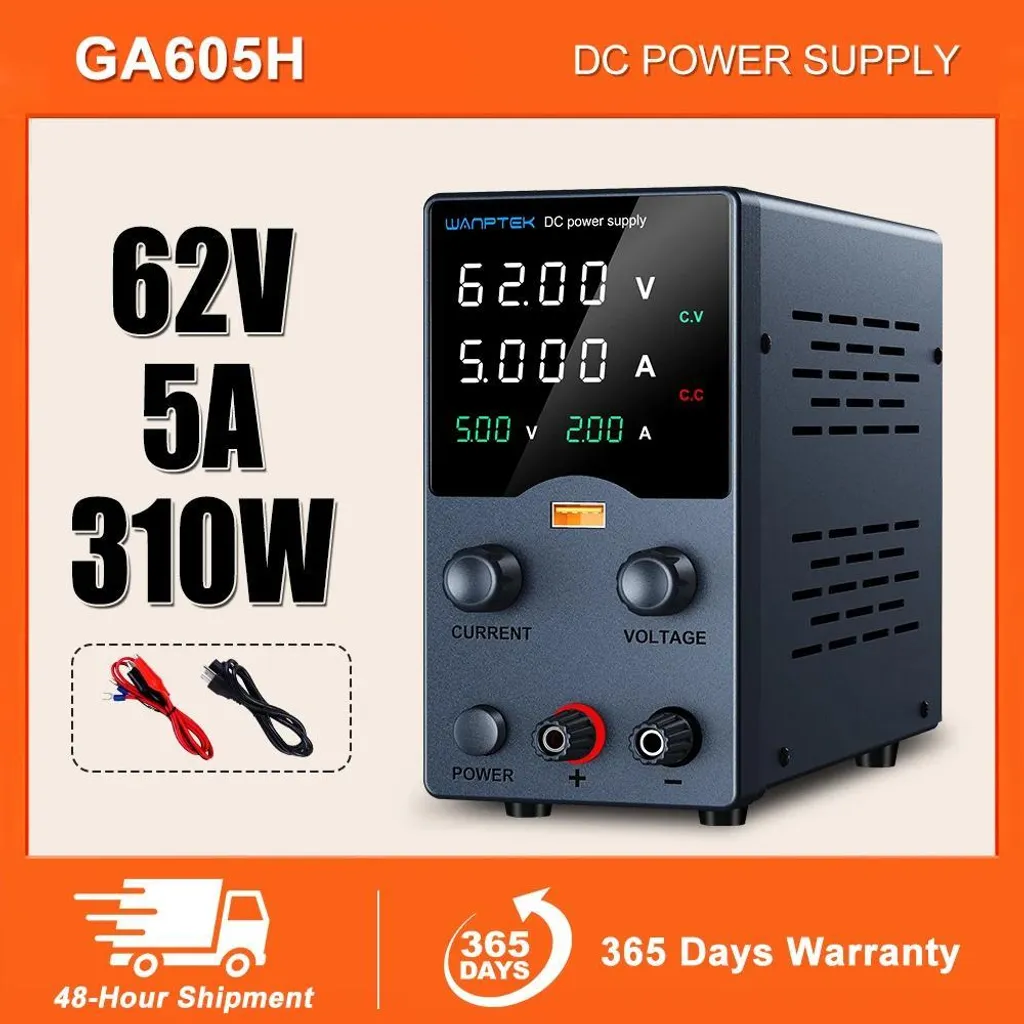 Alimentation CC réglable 30V 10A haute précision, charge rapide USB 3.0