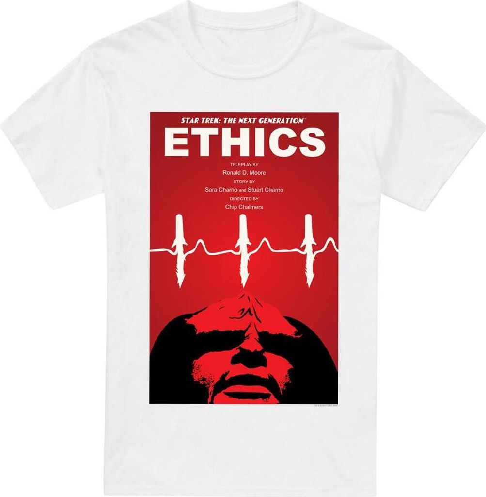 Star Trek - "The Next Generation Season 5 Episode 16" T-Shirt für Herren TV5376 (S) (Weiß)