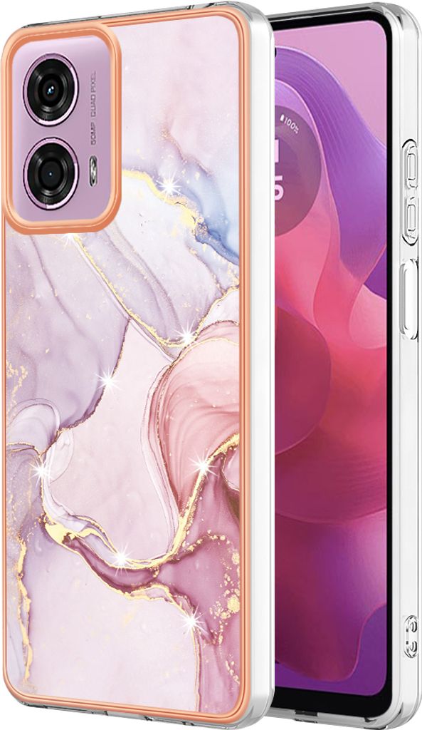 Hülle für Motorola Moto G04 /Moto G24 Muster TPU Silikon Stoßdämpfer Bumper Schutzhülle Kupfer